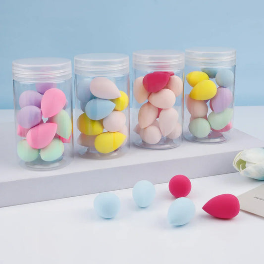 12pcs Mini Beauty Sponge Egg Set – Small Water Drop Puffs with Storage Box for Wet & Dry Use