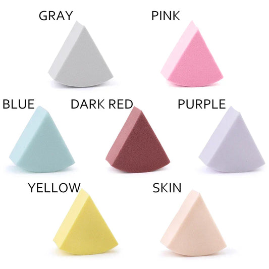 20/50 Pcs Triangle Makeup Blenders – 7 Colors for Liquid Foundation & Powder Application