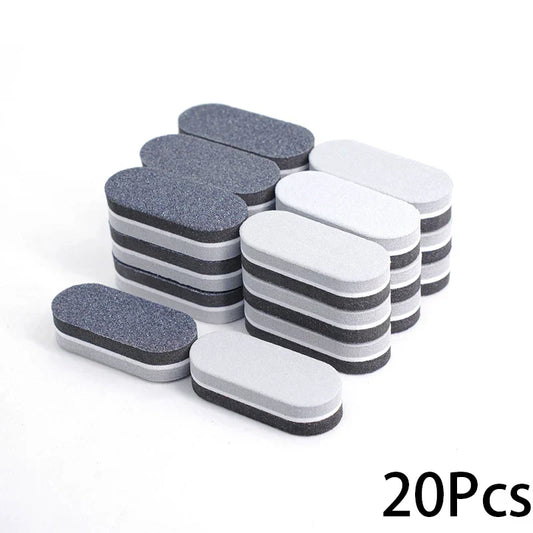 10/20/40PCS Mini Nail Sponge Buffer Blocks – Double-Color Buffing & Sanding Tools for Manicure & Pedicure