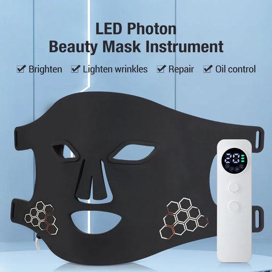 Red Light Therapy Mask – 460nm, 660nm, 850nm LED Beauty Device for Skin Rejuvenation & Anti-Aging