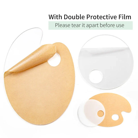 Transparent Acrylic Mixing Palette Set – With Rod for Makeup, Nail Polish & Beauty Blending