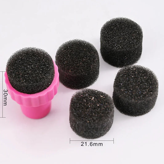 1 Set Jelly Silicone Nail Stamper Kit – Clear Fingertip Stamper with Scraper & Templates for French Manicure