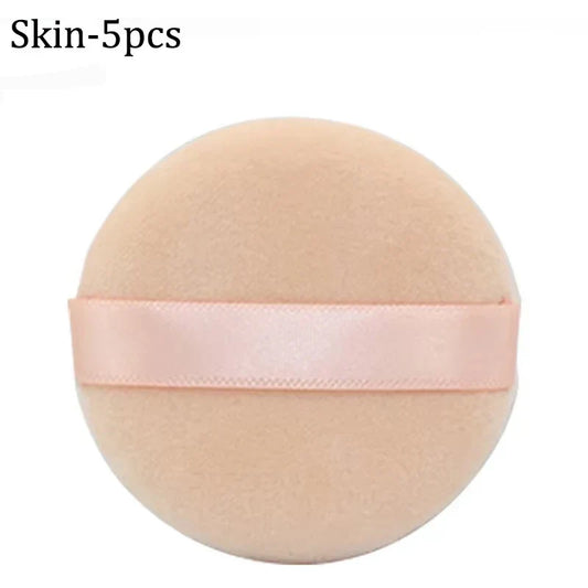 5/10Pcs Soft Velvet Makeup Sponges – Double-Sided Puffs for Loose Powder & Concealer Application
