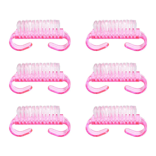 1/5/20Pcs Pink Acrylic Nail Brushes – Soft Dust Remover Tools for Manicure & Pedicure
