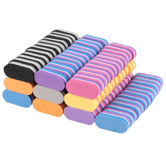 10/20/40PCS Mini Nail Sponge Buffer Blocks – Double-Color Buffing & Sanding Tools for Manicure & Pedicure
