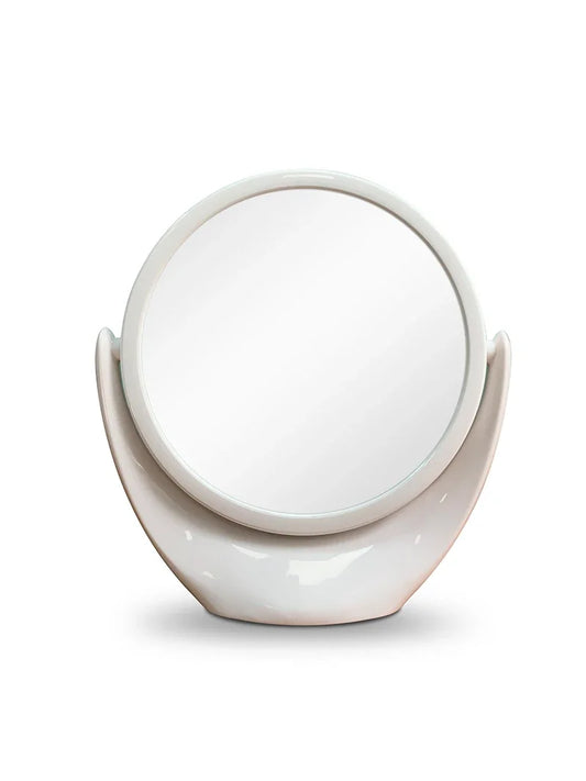 Double-Sided 1x/5x Magnifying Makeup Vanity Mirror – Portable, 360° Rotating, No Light