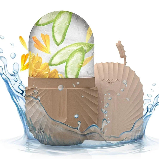 Ice Face Roller – Silicone Ice Cube Beauty Massager for Puffiness & Pore Care