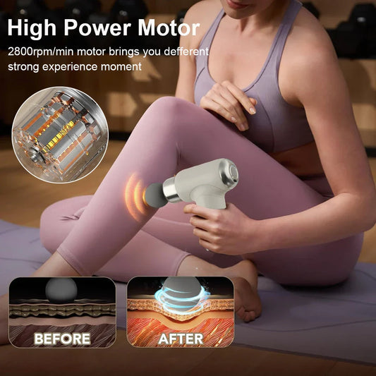 Smart Portable Massage Gun – Electric Percussion Massager for Full-Body Muscle Relief