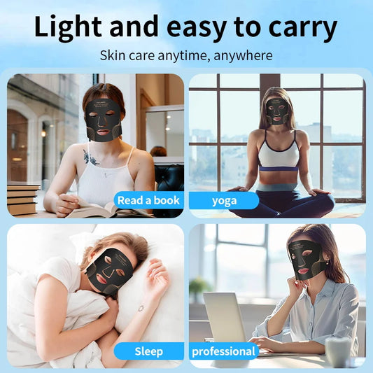 7-Color LED Face Mask with Neck – Wireless Red Light Therapy for Anti-Aging & Skin Rejuvenation