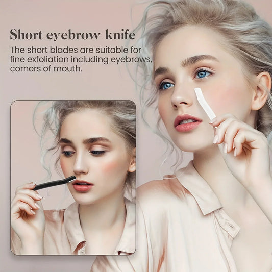 Safe Eyebrow Trimmer Set – Stainless Steel Scissors with Comb & Hair Removal Shaper